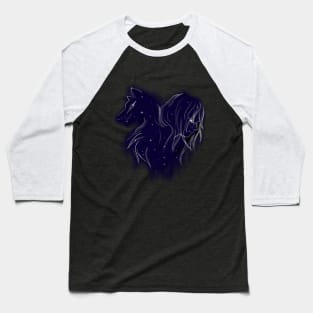 wolf girl Baseball T-Shirt